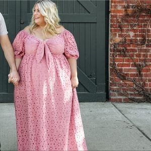 Eloquii tie front maxi dress